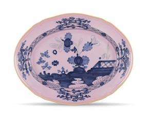 Vassoio ovale Oriente Italiano Azalea porcellana Richard Ginori