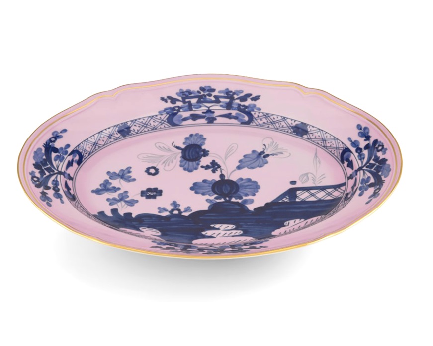 Vassoio ovale Oriente Italiano Azalea porcellana Richard Ginori