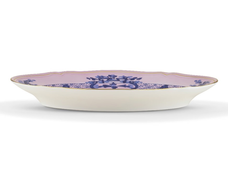 Vassoio ovale Oriente Italiano Azalea porcellana Richard Ginori