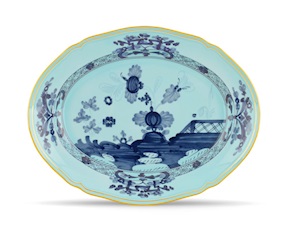 Oval tray Oriente Italiano Iris porcelain Richard Ginori