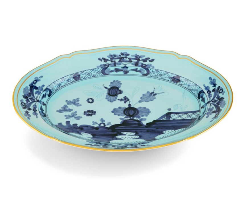 Oval tray Oriente Italiano Iris porcelain Richard Ginori