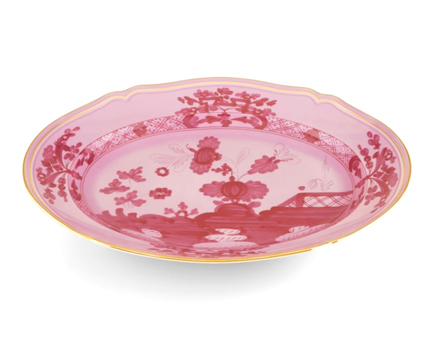 Vassoio ovale Oriente Italiano Porpora porcellana Richard Ginori