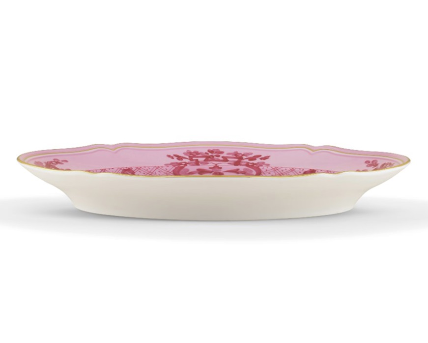 Vassoio ovale Oriente Italiano Porpora porcellana Richard Ginori