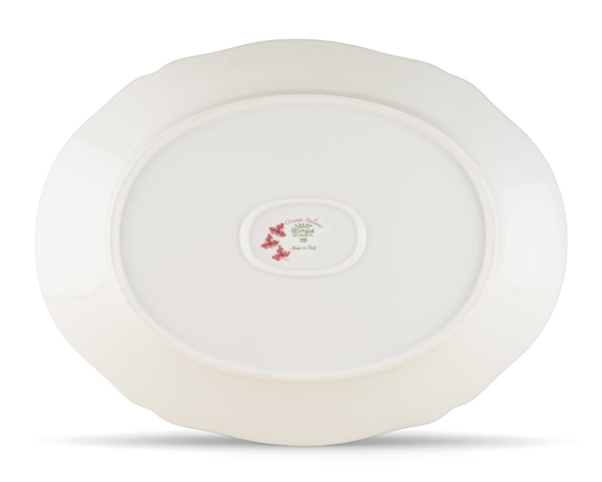 Vassoio ovale Oriente Italiano Porpora porcellana Richard Ginori