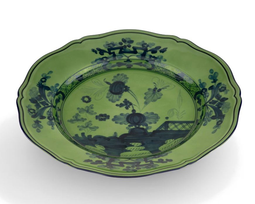 Round tray Oriente Italiano Malachi porcelain Richard Ginori