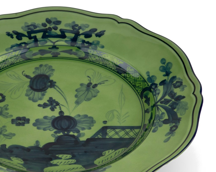 Round tray Oriente Italiano Malachi porcelain Richard Ginori