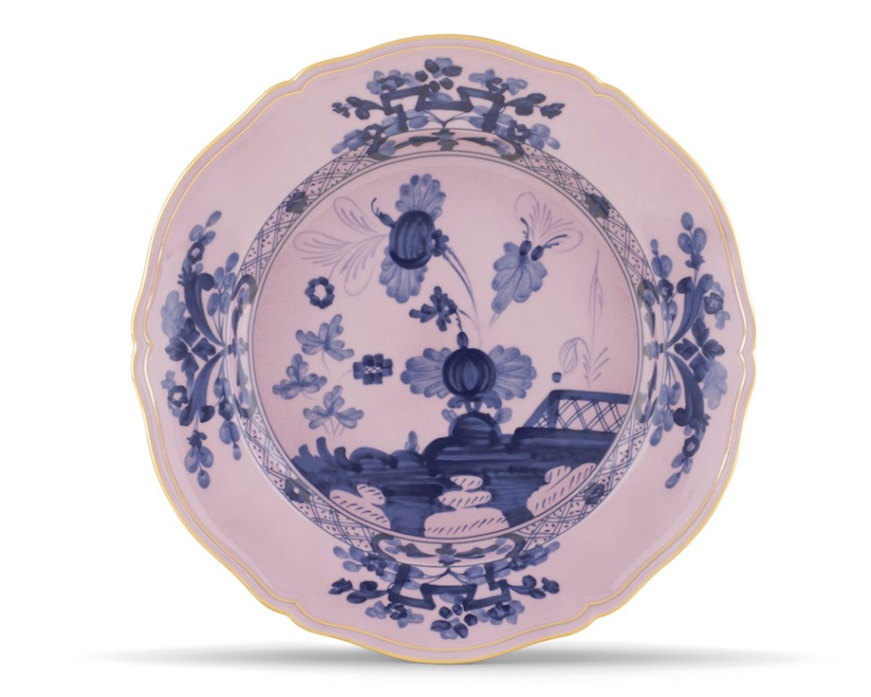 Vassoio rotondo Oriente Italiano Azalea porcellana Richard Ginori