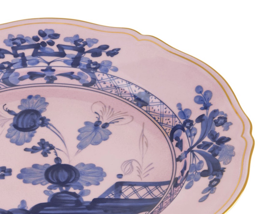 Vassoio rotondo Oriente Italiano Azalea porcellana Richard Ginori