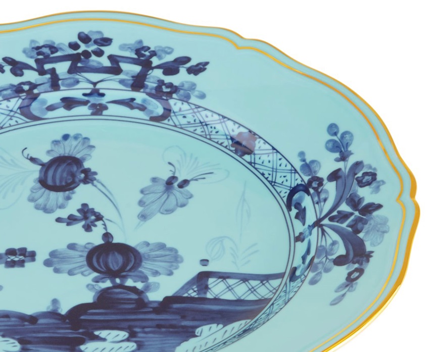 Round tray Oriente Italiano Iris porcelain Richard Ginori