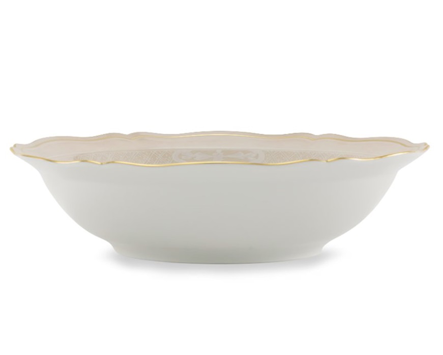 Vassoio rotondo fondo Oriente Italiano Meringa porcellana Richard Ginori