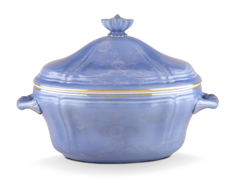 Zuppiera Oriente Italiano Pervinca porcellana Richard Ginori