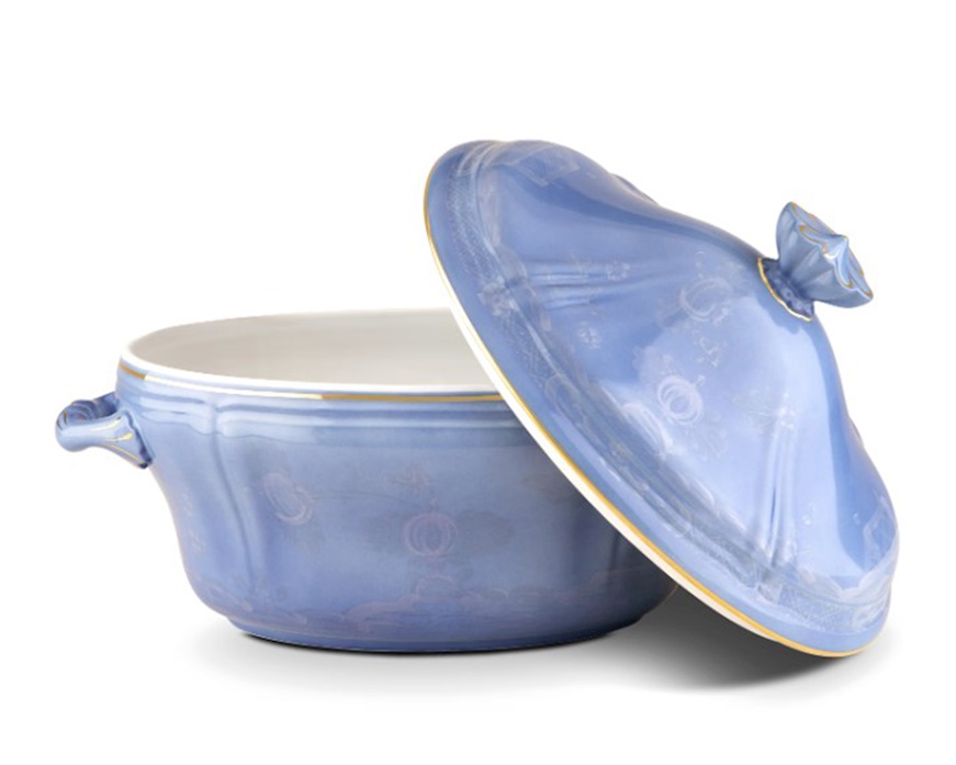 Zuppiera Oriente Italiano Pervinca porcellana Richard Ginori