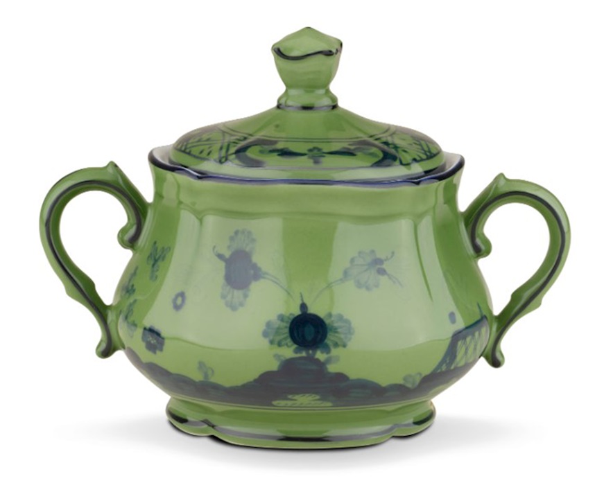 Sugar Bowl Oriente Italiano Malachi porcelain Richard Ginori