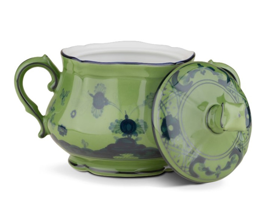 Sugar Bowl Oriente Italiano Malachi porcelain Richard Ginori