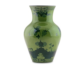 Vaso Ming Oriente Italiano Malachite porcellana Richard Ginori
