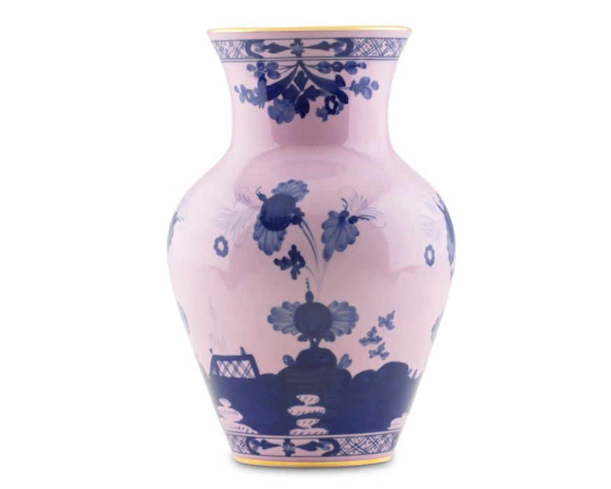 Vaso Ming Oriente Italiano Azalea porcellana Richard Ginori