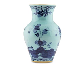 Vaso Ming Oriente Italiano Iris porcellana Richard Ginori
