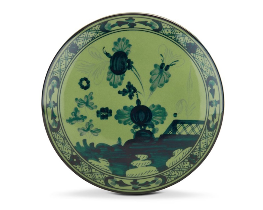 Scatola Oriente Italiano Malachite porcellana Richard Ginori