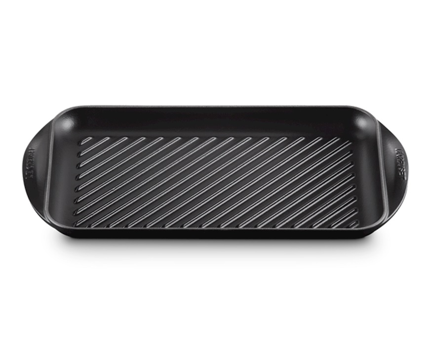 Grill rettangolare Extralarge ghisa nero matt Le Creuset