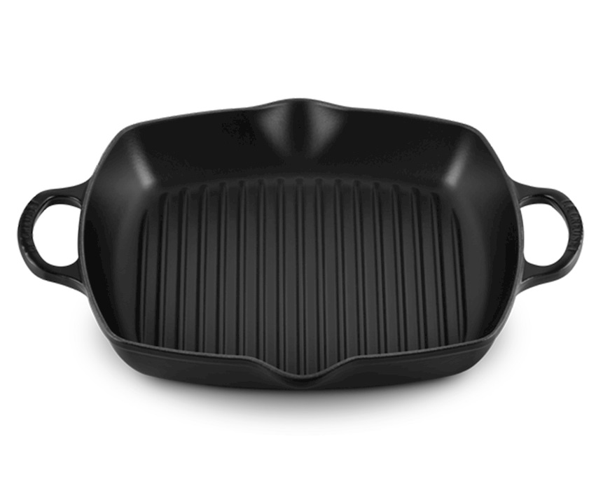 Grill quadrato profondo Evolution ghisa nero matt Le Creuset