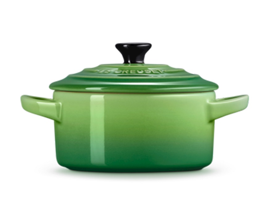 Mini cocotte gres verde bamboo Le Creuset