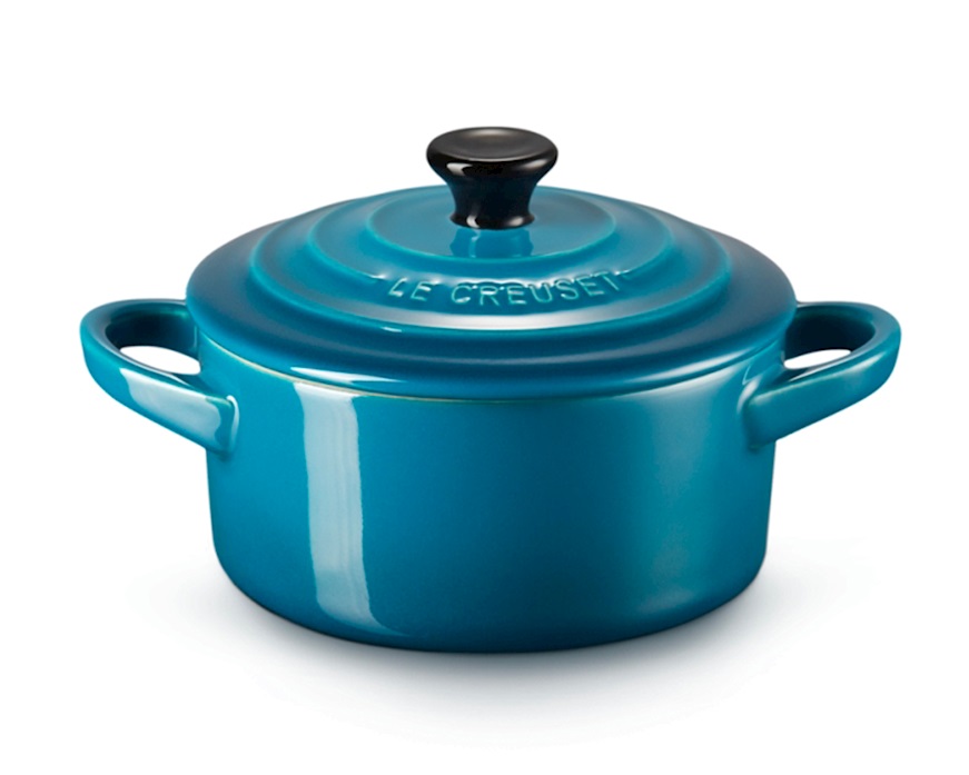 Mini cocotte gres deep teal Le Creuset