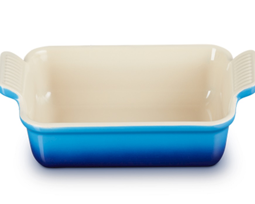 Rectangular Dish Tradition stoneware azure blue Le Creuset