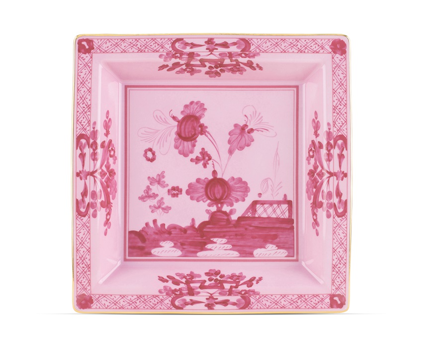 Valet tray Oriente Italiano Porpora porcelain Richard Ginori
