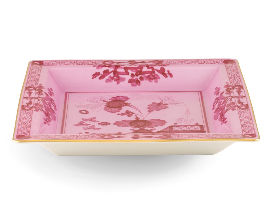 Valet tray Oriente Italiano Porpora porcelain Richard Ginori