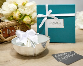 Bowl Metropolis pearl with sugared almonds Selezione Zanolli