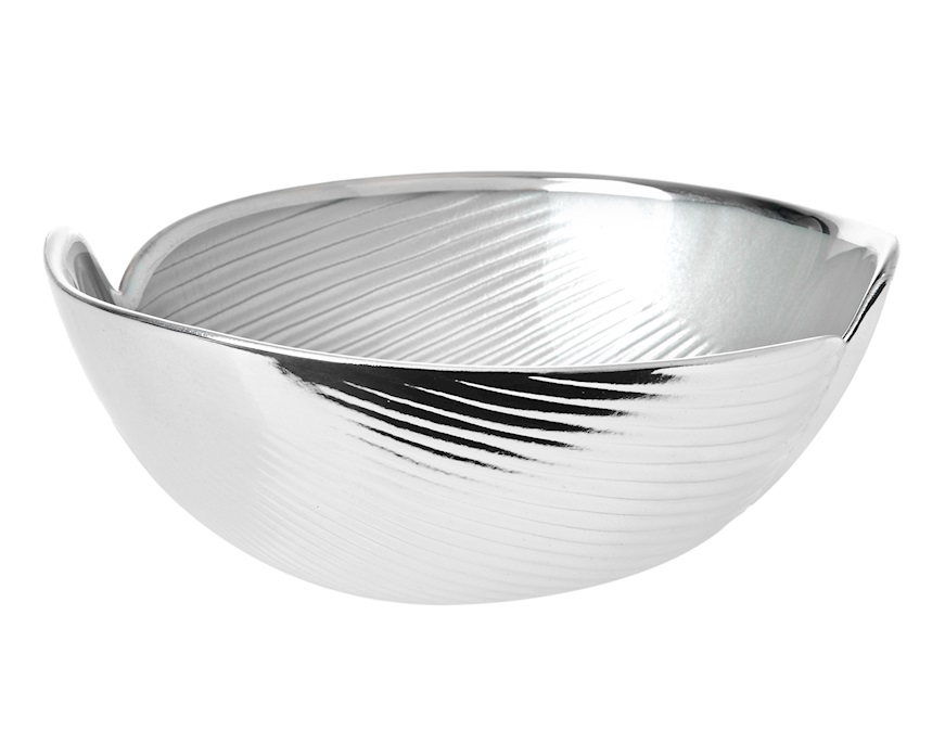 Ciotola Metropolis perla con petali portaconfetti Selezione Zanolli