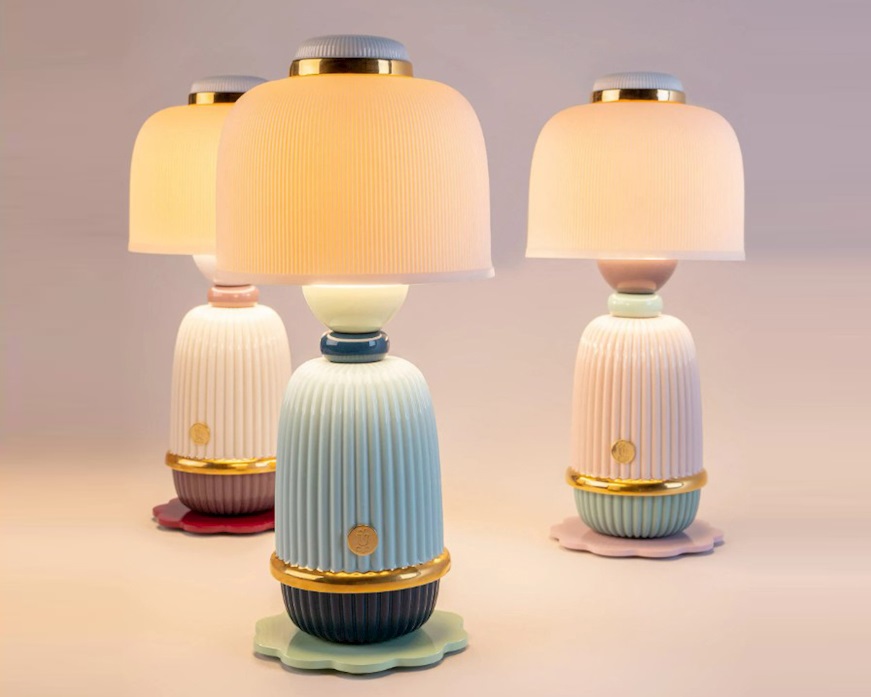 Lampada Kokeshi porcellana crema Lladro'