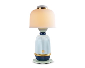 Lamp Kokeshi porcelain blue Lladro'