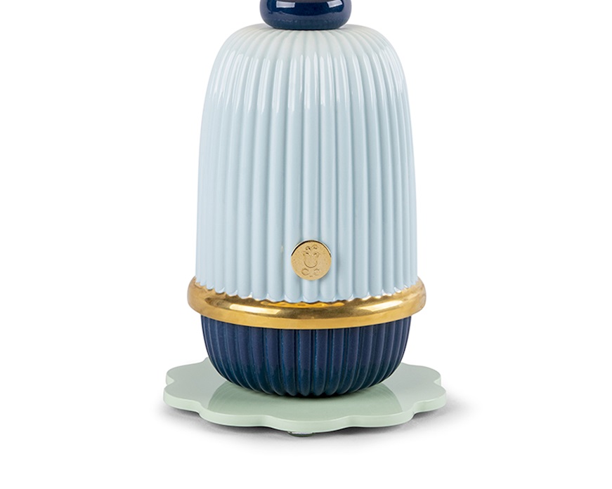 Lampada Kokeshi porcellana blu Lladro'