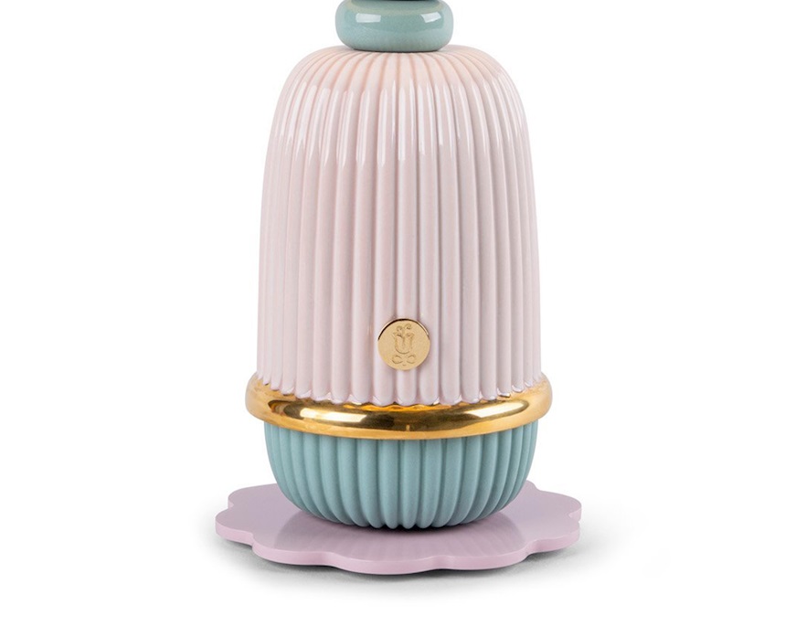 Lampada Kokeshi porcellana rosa Lladro'