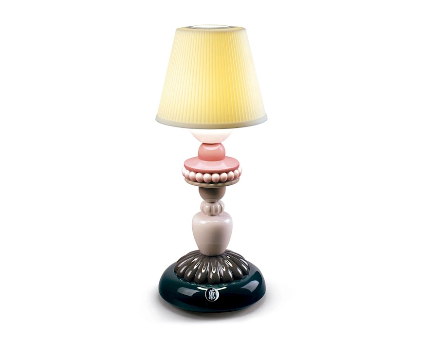 Table Lamp Firefly Sunflower porcelain Black Lladro'