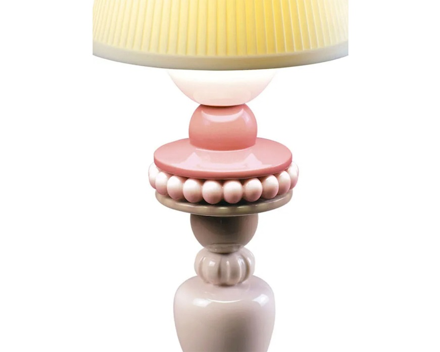Table Lamp Firefly Sunflower porcelain Black Lladro'