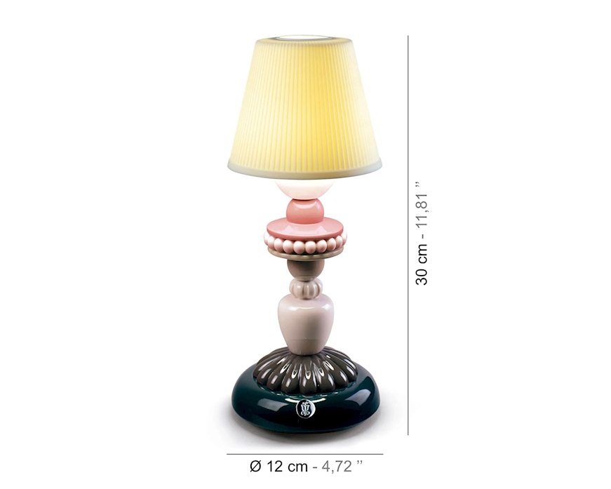 Table Lamp Firefly Sunflower porcelain Black Lladro'