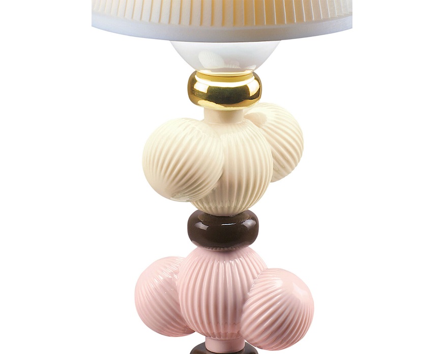 Table Lamp Firefly Cactus porcelain Gold Autumn Lladro'