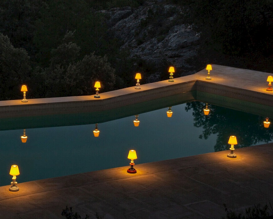 Table Lamp Firefly Cactus porcelain Gold Autumn Lladro'