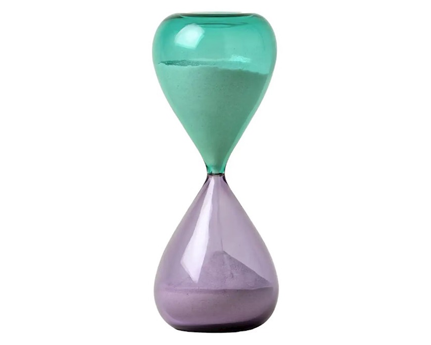 Clessidra Murano glass lilac mint Venini