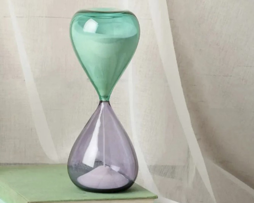 Clessidra Murano glass lilac mint Venini