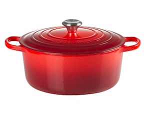Cocotte rotonda Evolution ghisa ciliegia Le Creuset