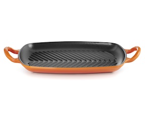 Grill rettangolare Evolution ghisa arancio Le Creuset