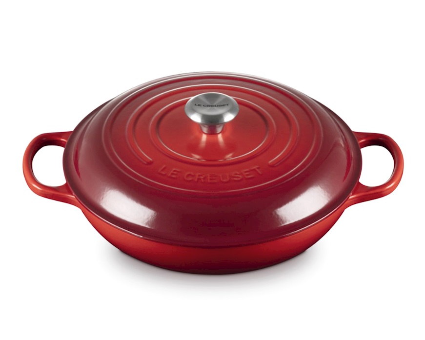 Tegame rotondo basso Evolution ghisa ciliegia Le Creuset