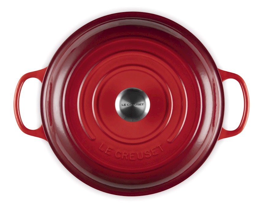 Tegame rotondo basso Evolution ghisa ciliegia Le Creuset