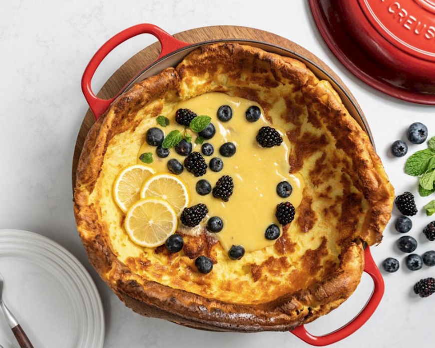 Tegame rotondo basso Evolution ghisa ciliegia Le Creuset