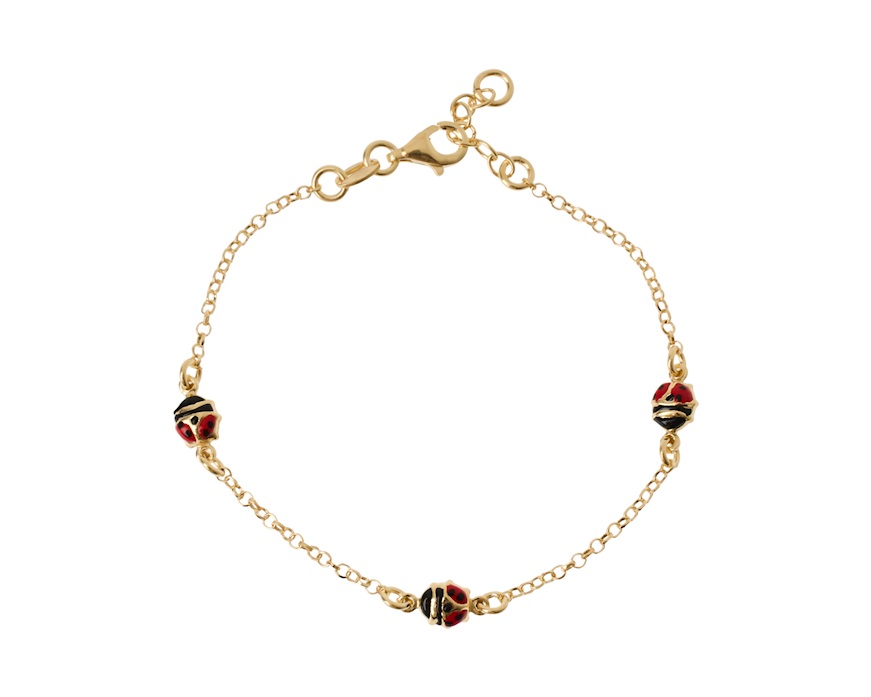 Bracciale bimba argento dorato coccinelle Selezione Zanolli