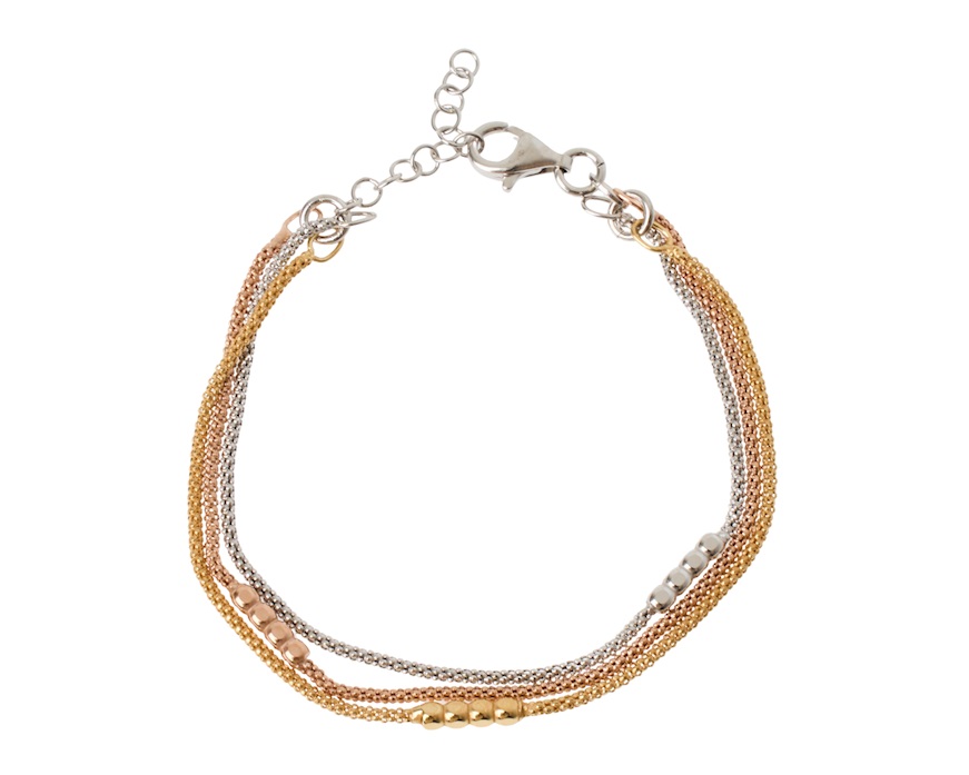 Bracciale argento cubetti alternati Selezione Zanolli