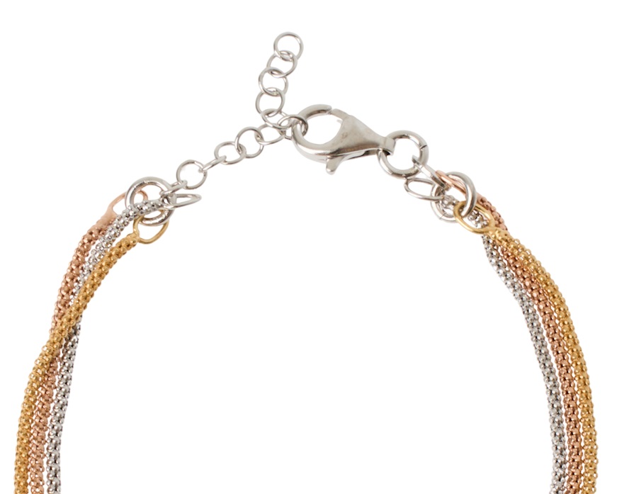 Bracciale argento cubetti alternati Selezione Zanolli